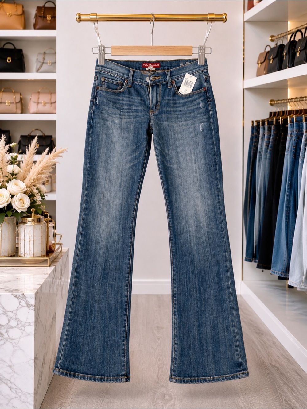 💥3/$50 Lucky Brand Women's Blue Straight Leg Jeans | 32Long x 34” Waist | NWT